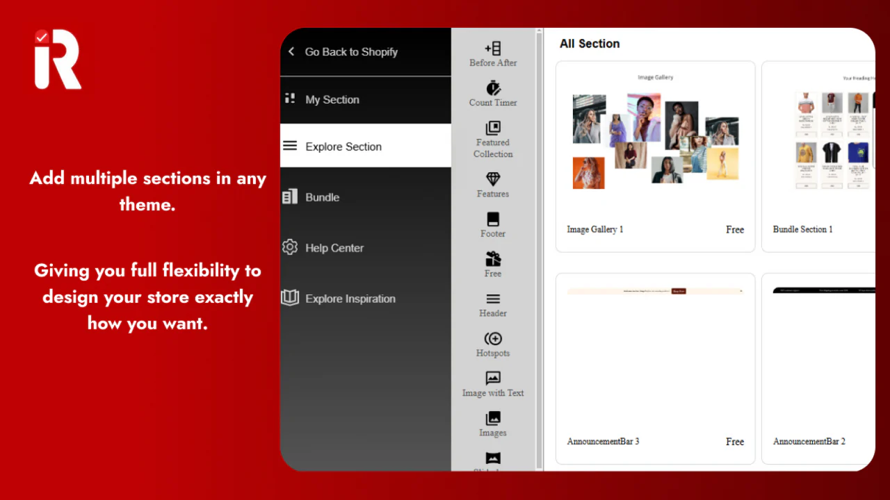 Create flexible Shopify sections for custom layouts